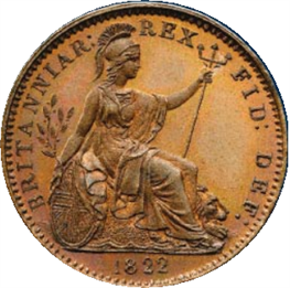 an 1822 britannia coin